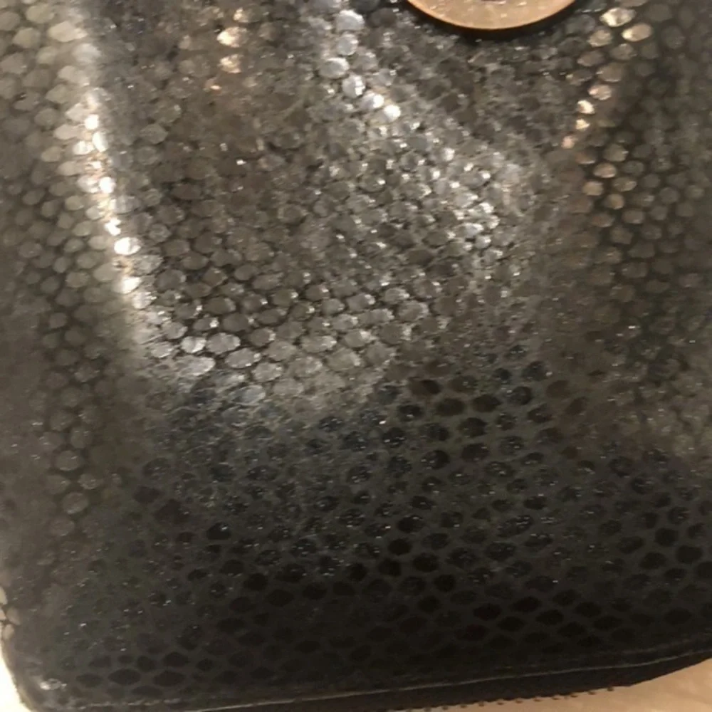 Tory Burch snakeskin embossed clutch wallet